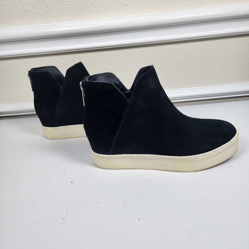 J Slide Women Dani Nubuck Casual Black Ankle Boots Sneakers Size 7M